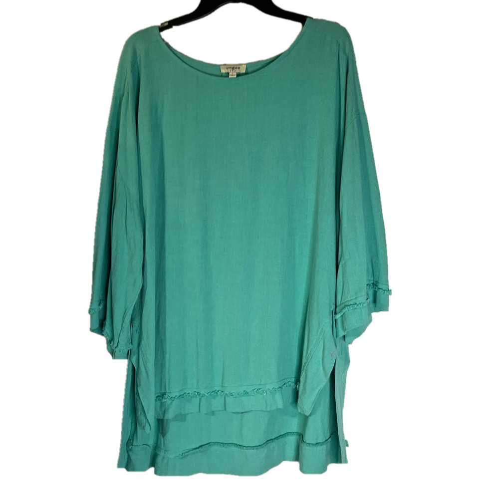 Umgee Green women’s flare sleeve top L. AA